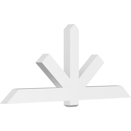 Ekena Millwork Kennewick Architectural Grade PVC Gable Bracket, 84"W x 35"H x 4"D x 6"F, 10/12 Pitch GBP084X35X0406KEN00